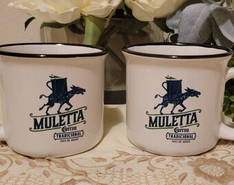 2 Muletta Cuervo Traditional Plata Coffee Cup Mugs coffee bar man cave drinking cups fathers day