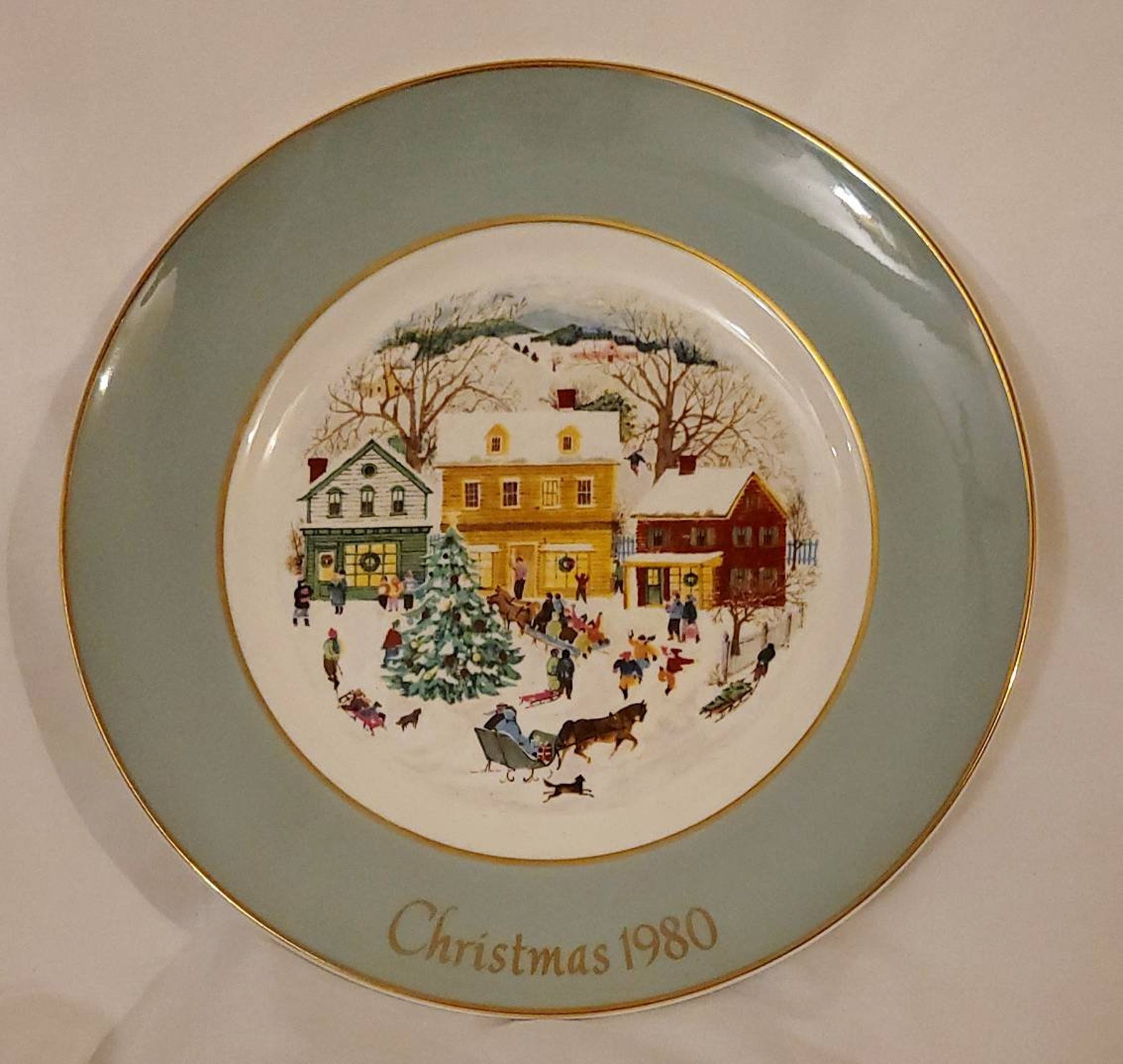 Vintage Avon Christmas Plate 1980 Country Christmas Eighth Etsy