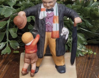 Norman Rockwell Danbury Mint Porcelain Figurine Statue The Gift 1990 D7