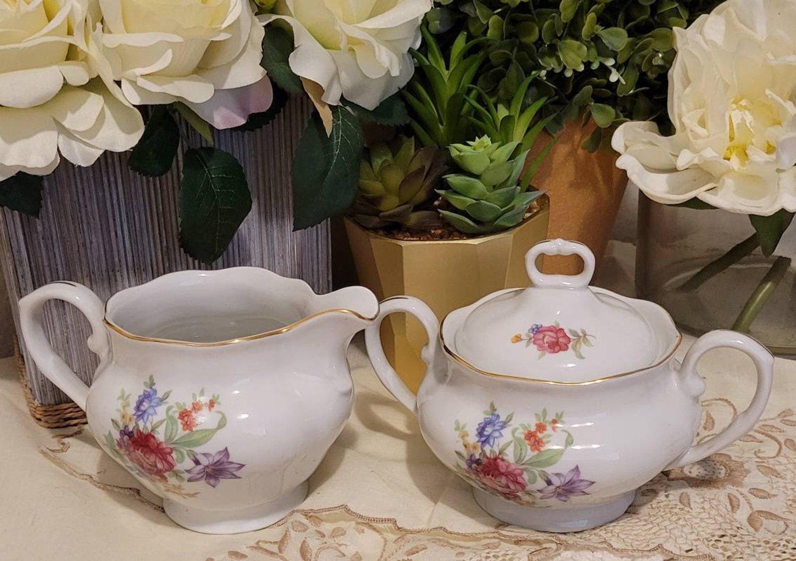 Vintage Jarolina Tea Set Floral With Gold Trim Made in Poland. Etsy