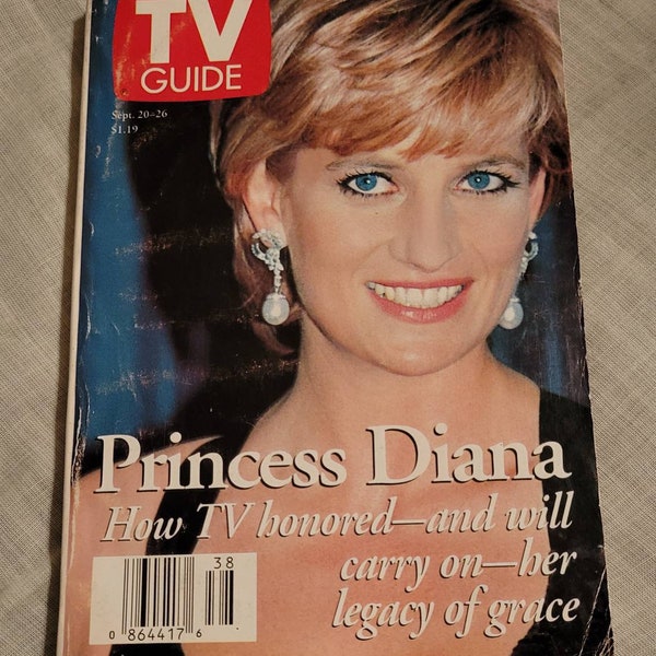 Vintage Princess Diana TV Guide Magazine 1997