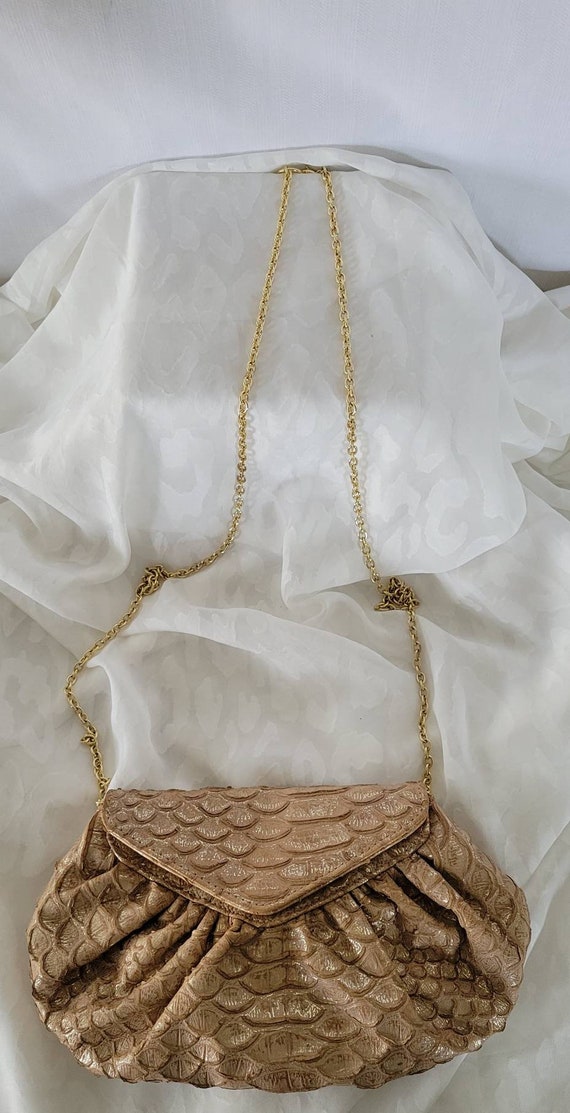 Lauren merkin gold clutch cheap
