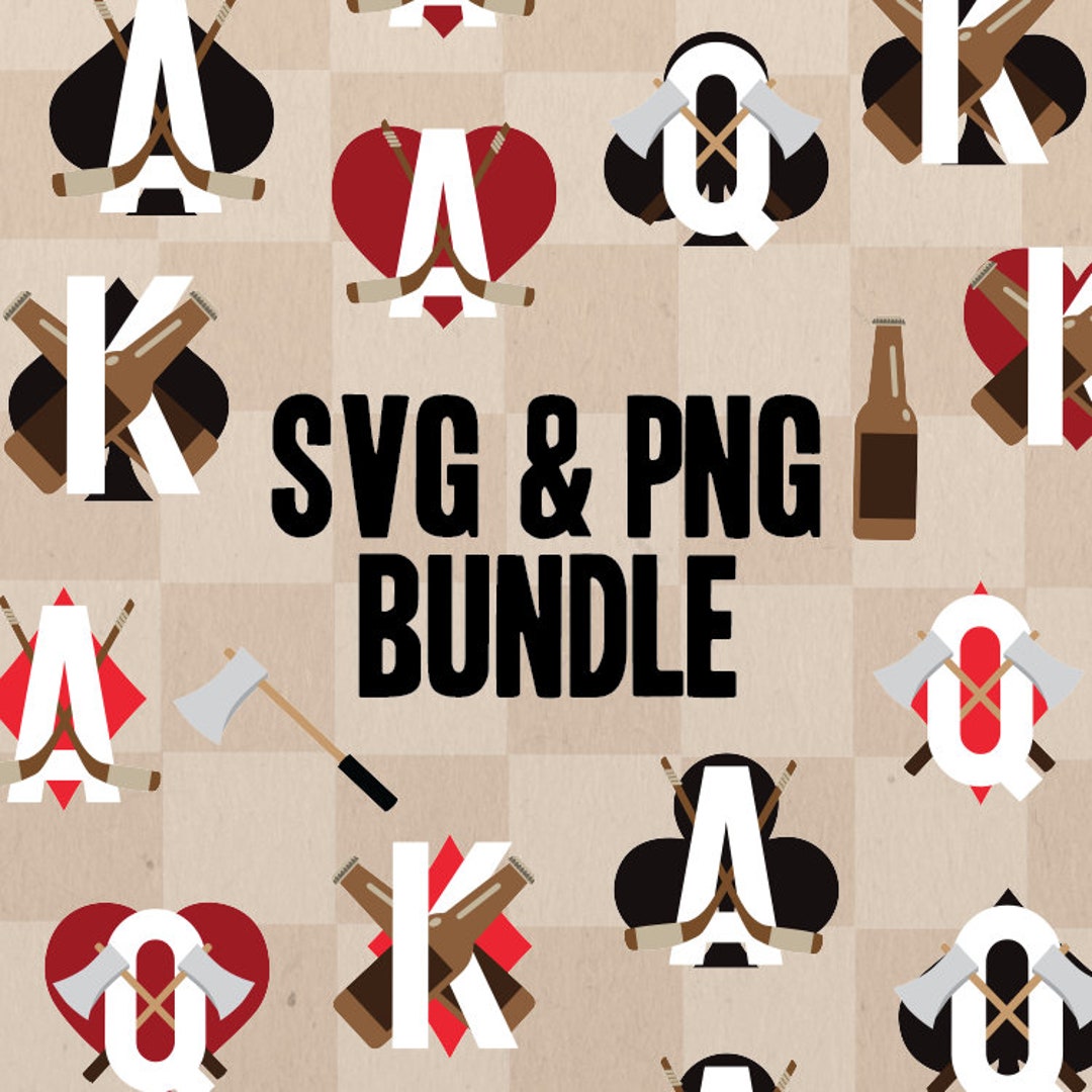 Canadian Playing Cards Face Card Symbols Digital Download Etsy