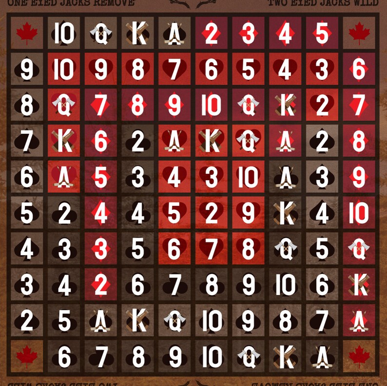 Canadian Playing Cards Face Card Symbols Digital Download Etsy