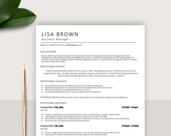 ATS Friendly Resume Template Bundle - Modern, Professional, Clean, Word and Google Docs, Cover Letter, Instant Download, & References