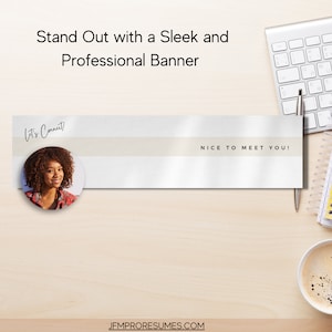 LinkedIn Banner Instant Download Professional LinkedIn Banner Minimalist Profile Background Banner Bundle Aesthetic Banner Cover image 3