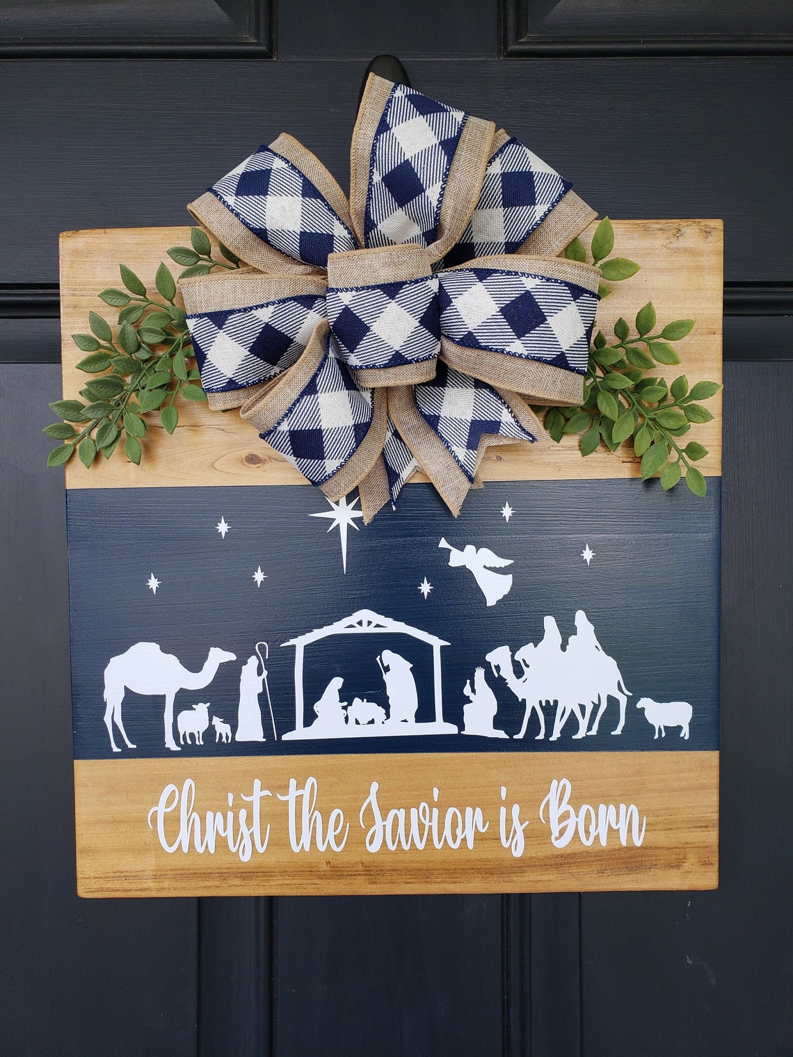 Christmas Nativity Scene Door Hanger Holiday Decor Christ - Etsy Italia