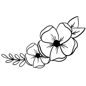 2 Flowers vinyl Decal