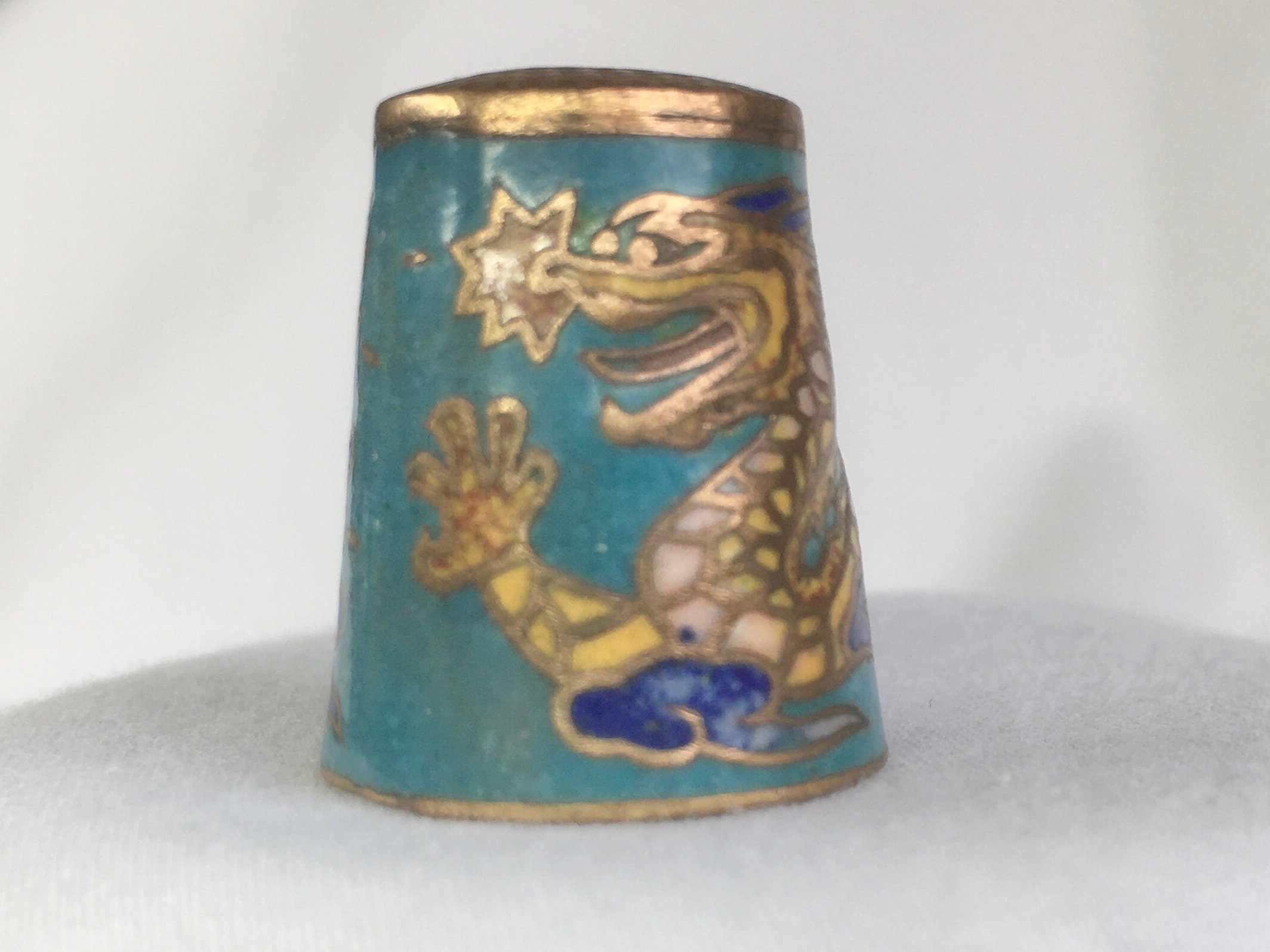 Dragon Thimble Stunning and Rare Chinese Fire Dragon Thimble Etsy