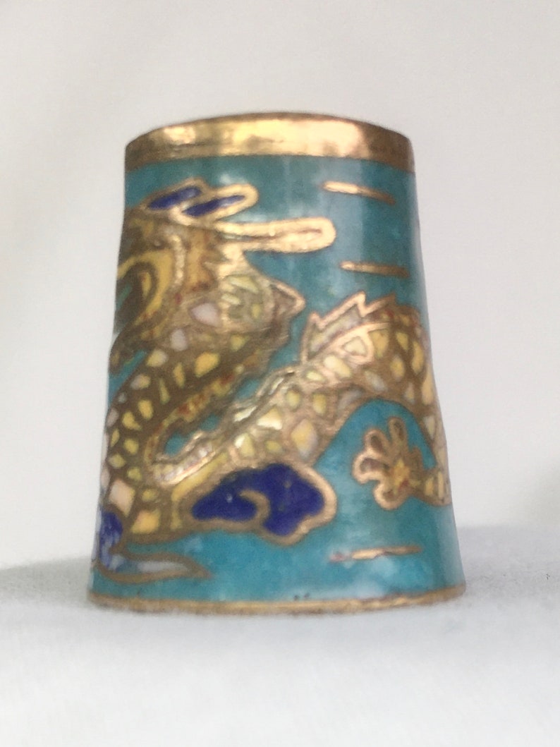 Dragon Thimble Stunning and Rare Chinese Fire Dragon Thimble Etsy