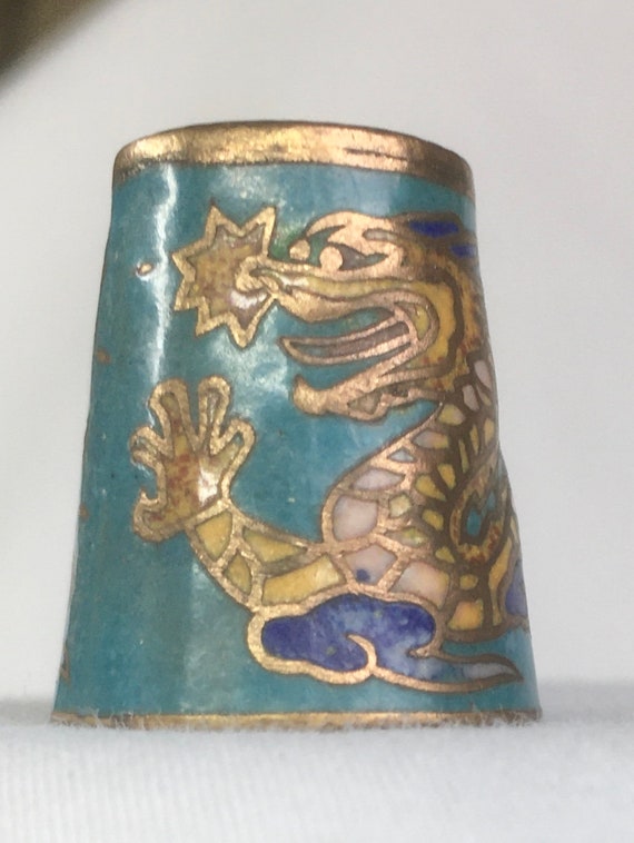 Dragon Thimble Stunning and Rare Chinese Fire Dragon Thimble Etsy
