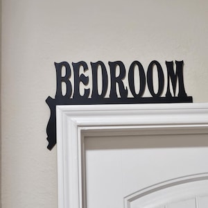 Corner Bedroom door topper, Bedroom door sign, Bedroom sign