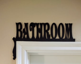 Letrero para la puerta del baño