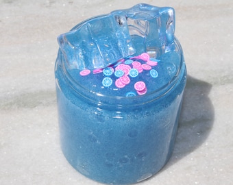 Scented Slime Stress Relief Crunchy Slime Blue Hawaiian Crunch Slime