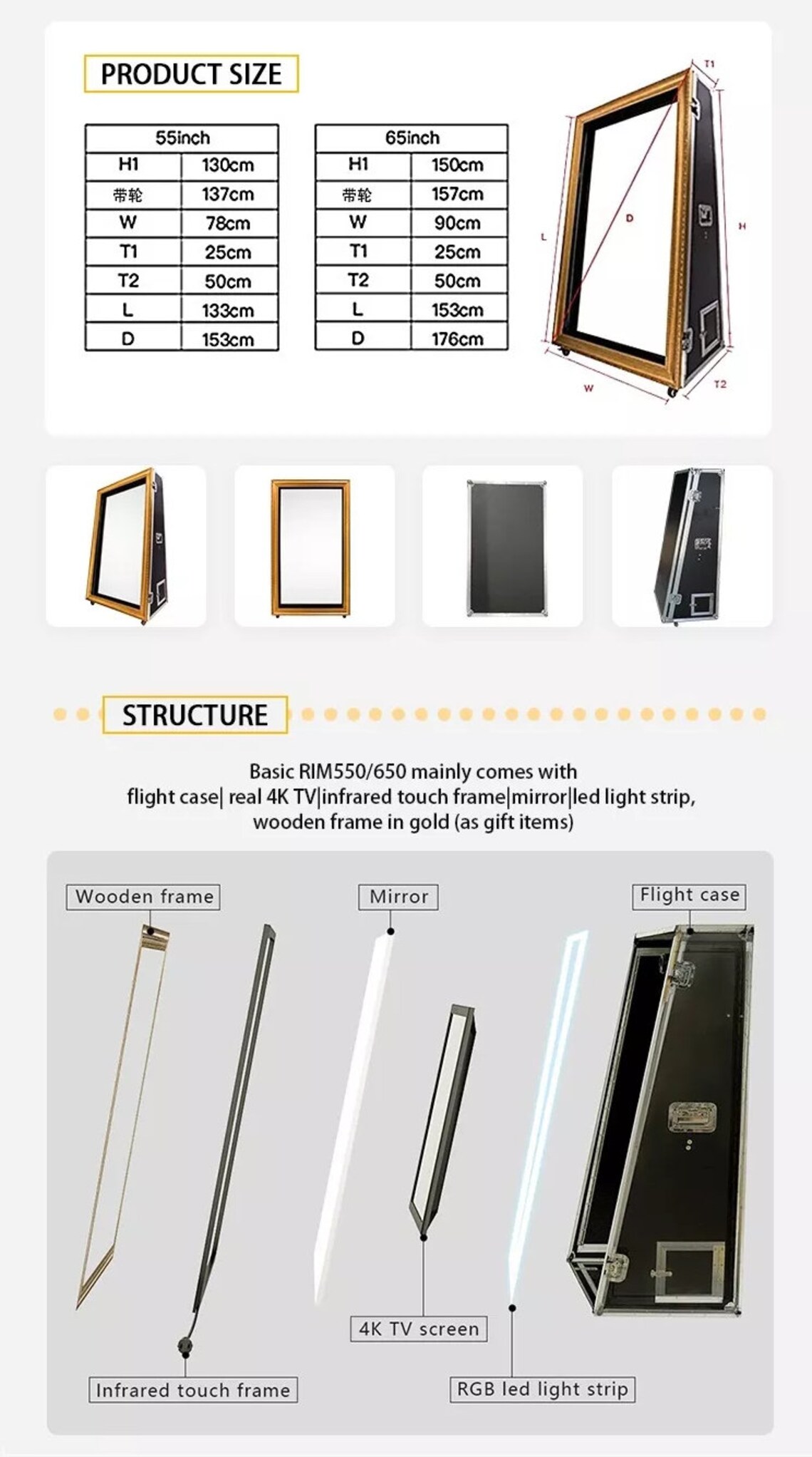 Smart Mirror Photo Booth 65 Prices With High Quality 50 Inch Etsy