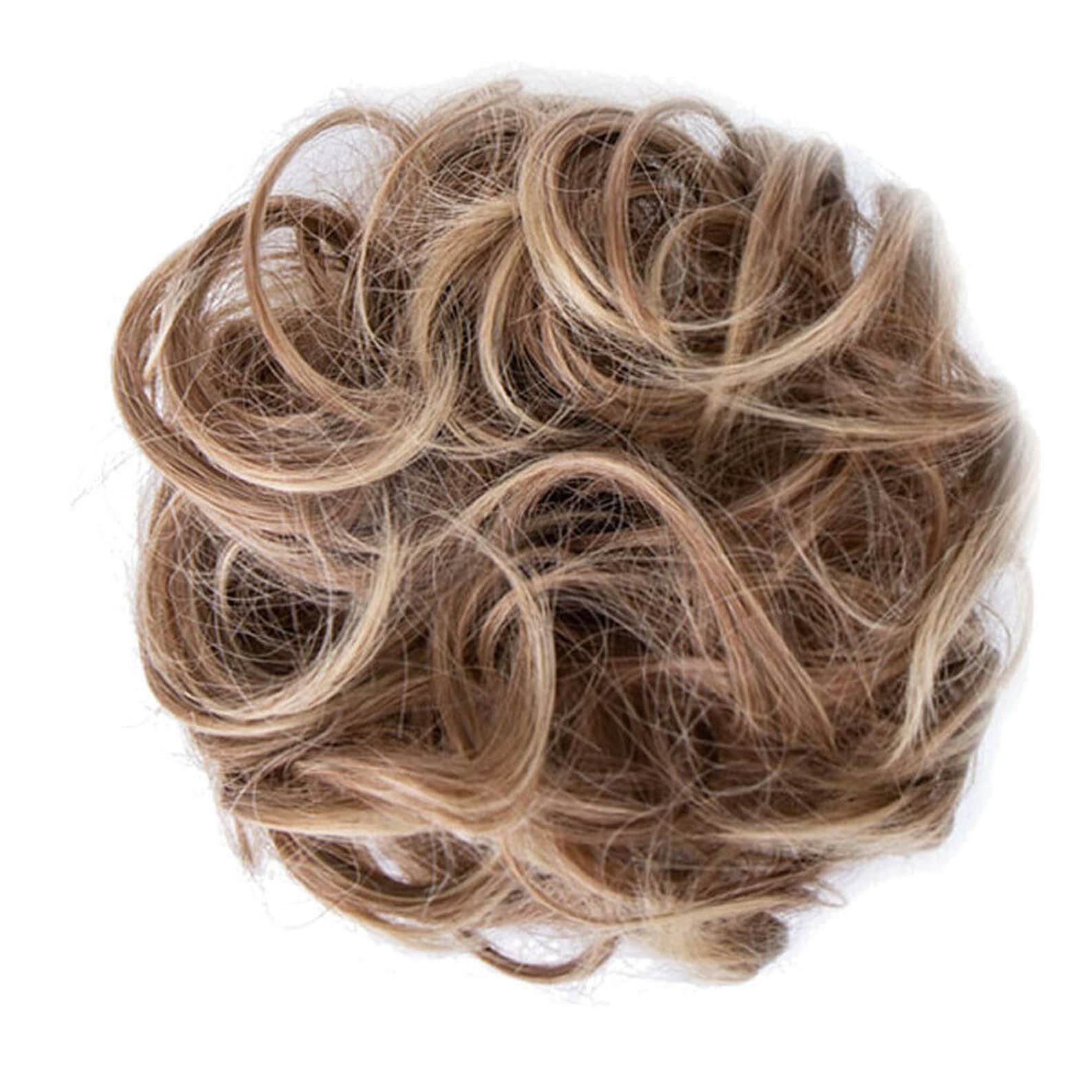 Curly Messy Bun Hair Piece Scrunchie Hair Extensions Real Etsy