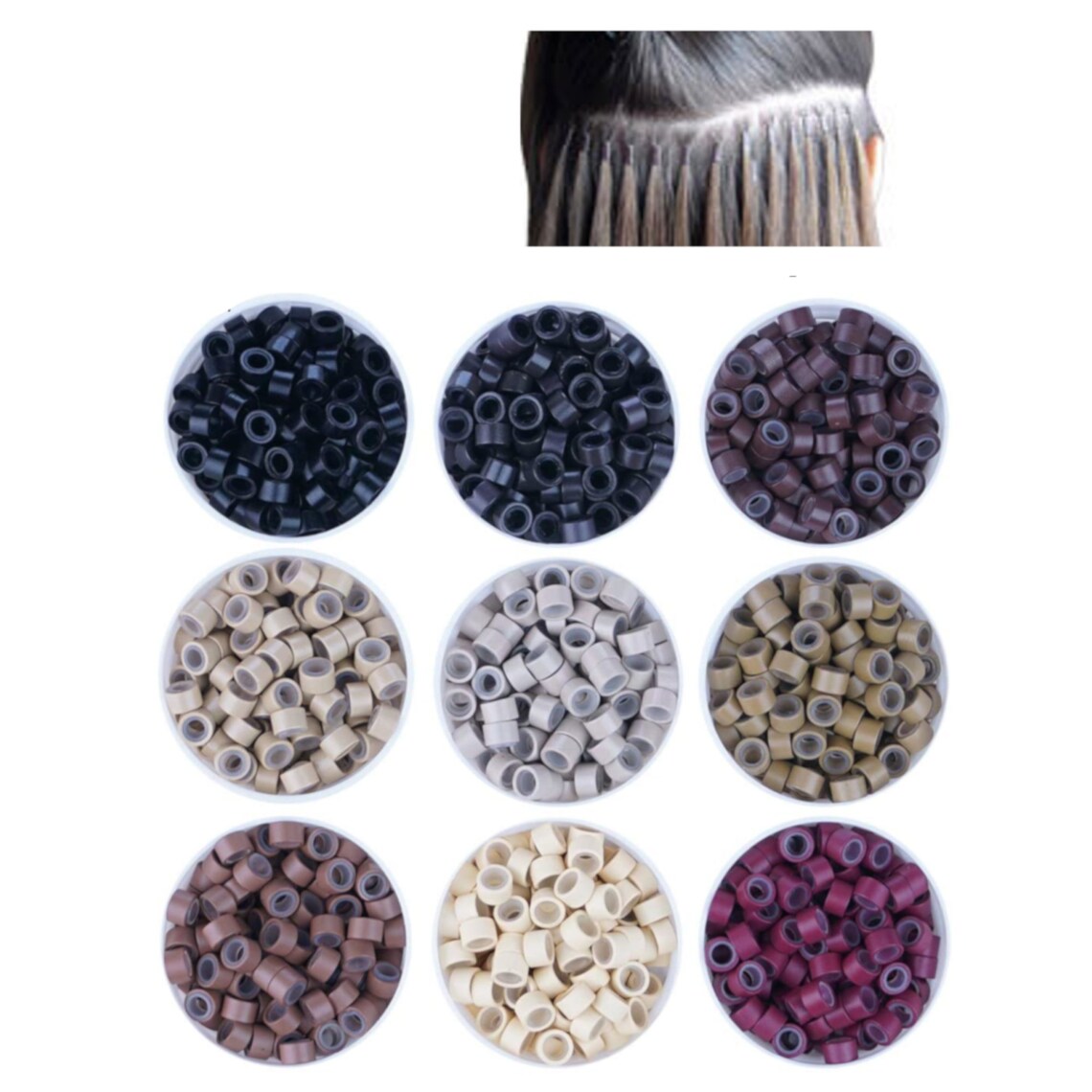 Hair Extensions Silicone Micro Rings Micro Loop Hair Beads Etsy