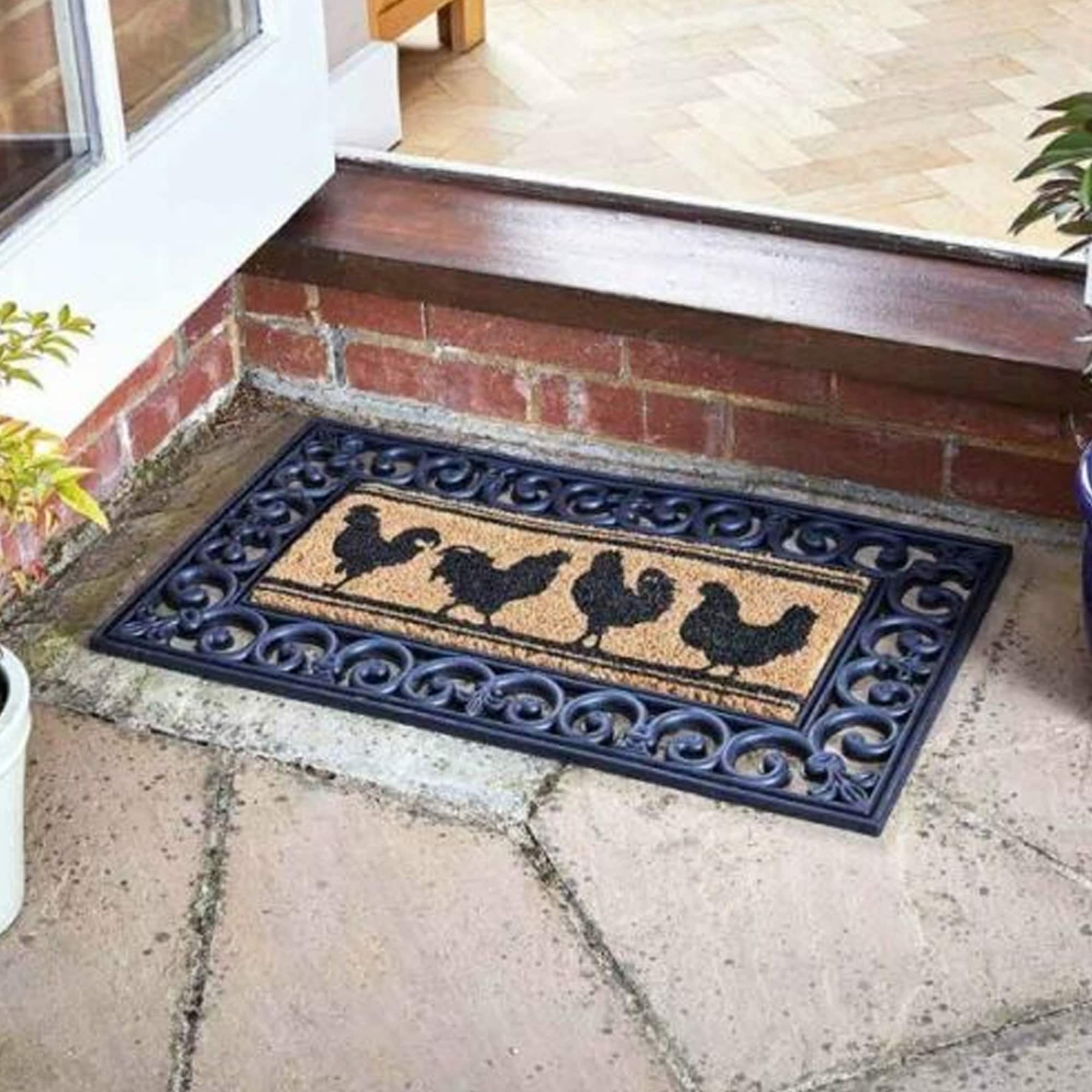 Heavy Duty Natural Coir Insert Door Mats Rubber Frame Indoor Etsy