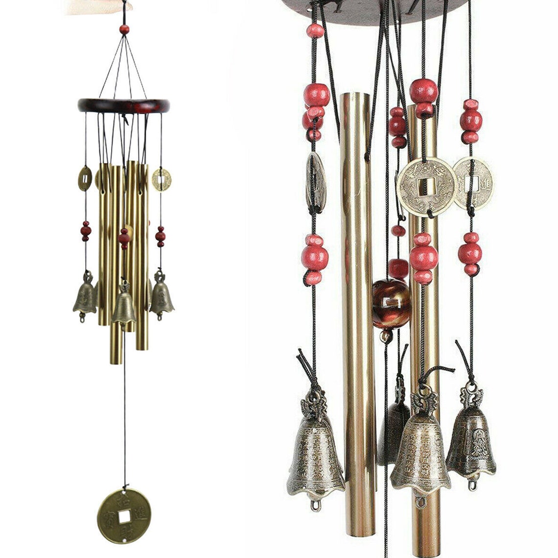 Large Wind Copper Bells Chimes Garden Yard Outdoor Home Decor Etsy