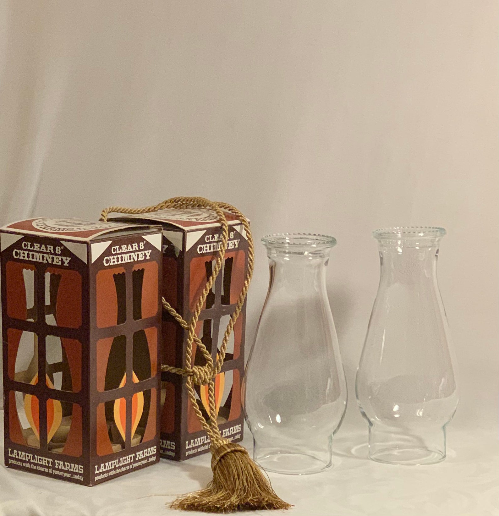 Lamplight Farms 8 Beaded Clear Glass Chimney Oil Lamp 3 Etsy