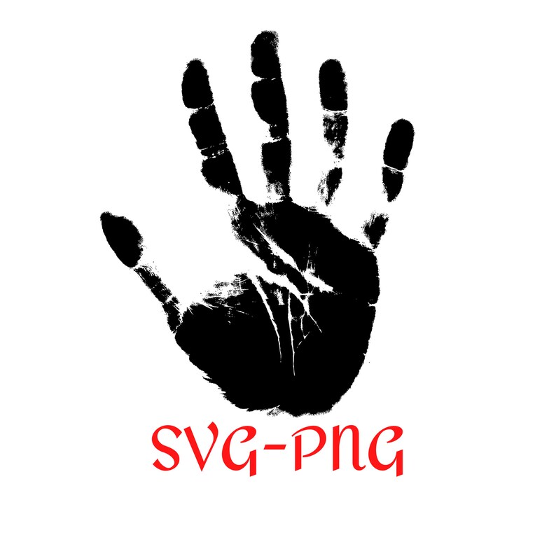 Handprint SVG Hand Cut File Handprint Cricutcricut Svg Etsy Canada
