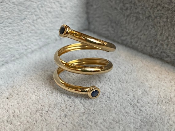 14K Yellow Gold Coil Ring - image 1