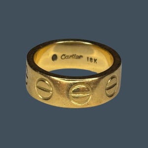 18k Yellow Gold Cartier/Fartier Ring