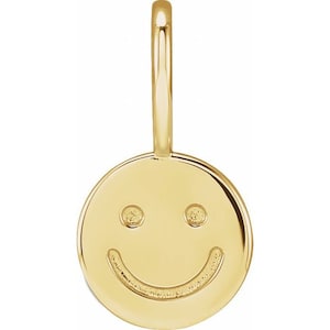 14K Smiley Face Charm