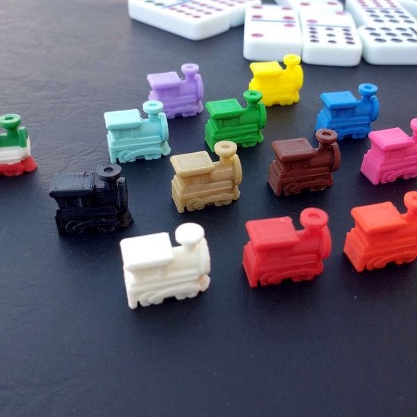 13 Colored Trains for Mexican Train Dominos