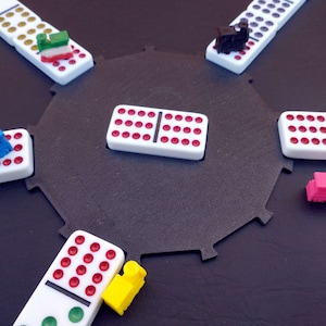 Hub for playing Mexican Train Dominos