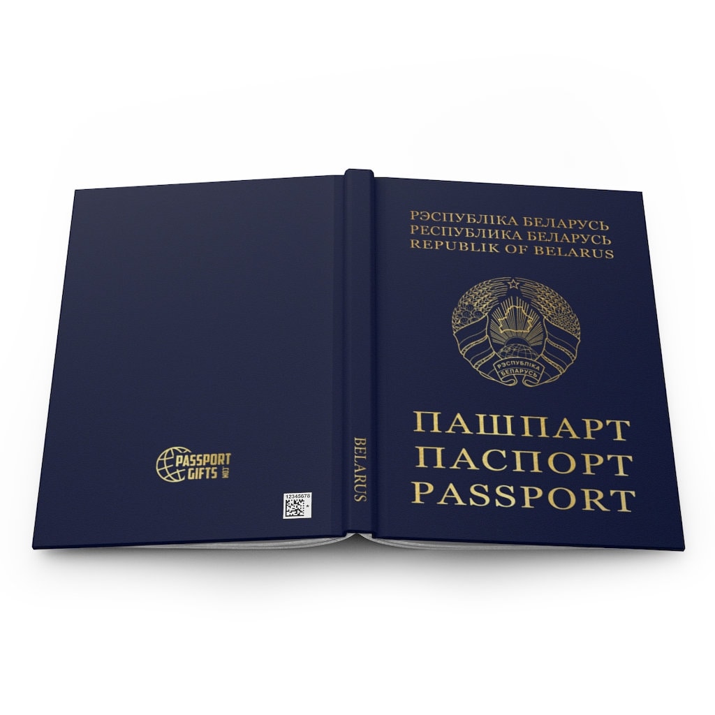 Belarusian Passport Hardcover Journal Notebook Best Gift for