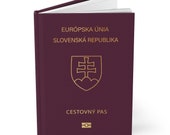 Slovak Passport Hardcover Journal Notebook Best Gift for Citizens of Slovakia