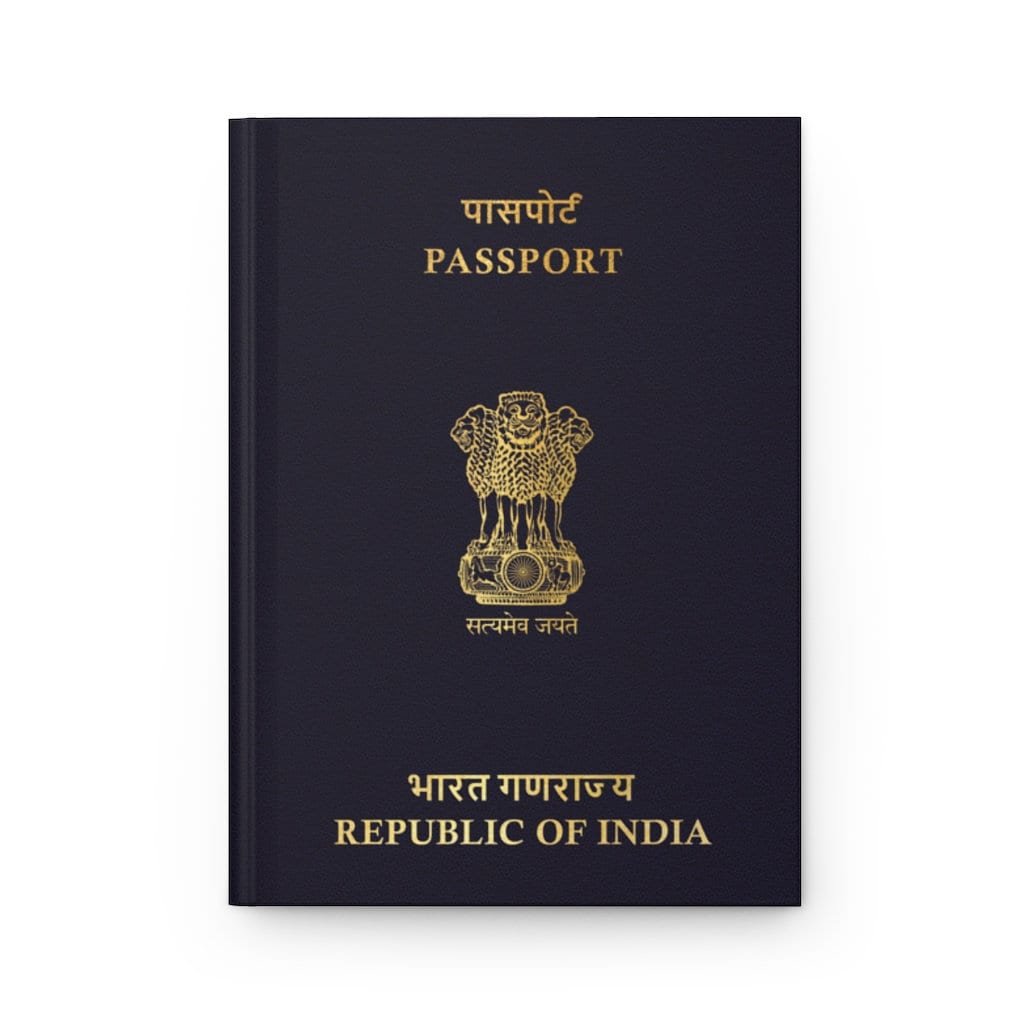 Indian Passport Hardcover Journal Notebook Best Gift for Citizens of