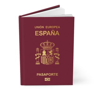 Spanish Passport Hardcover Journal Notebook Best Gift for Citizens of Spain