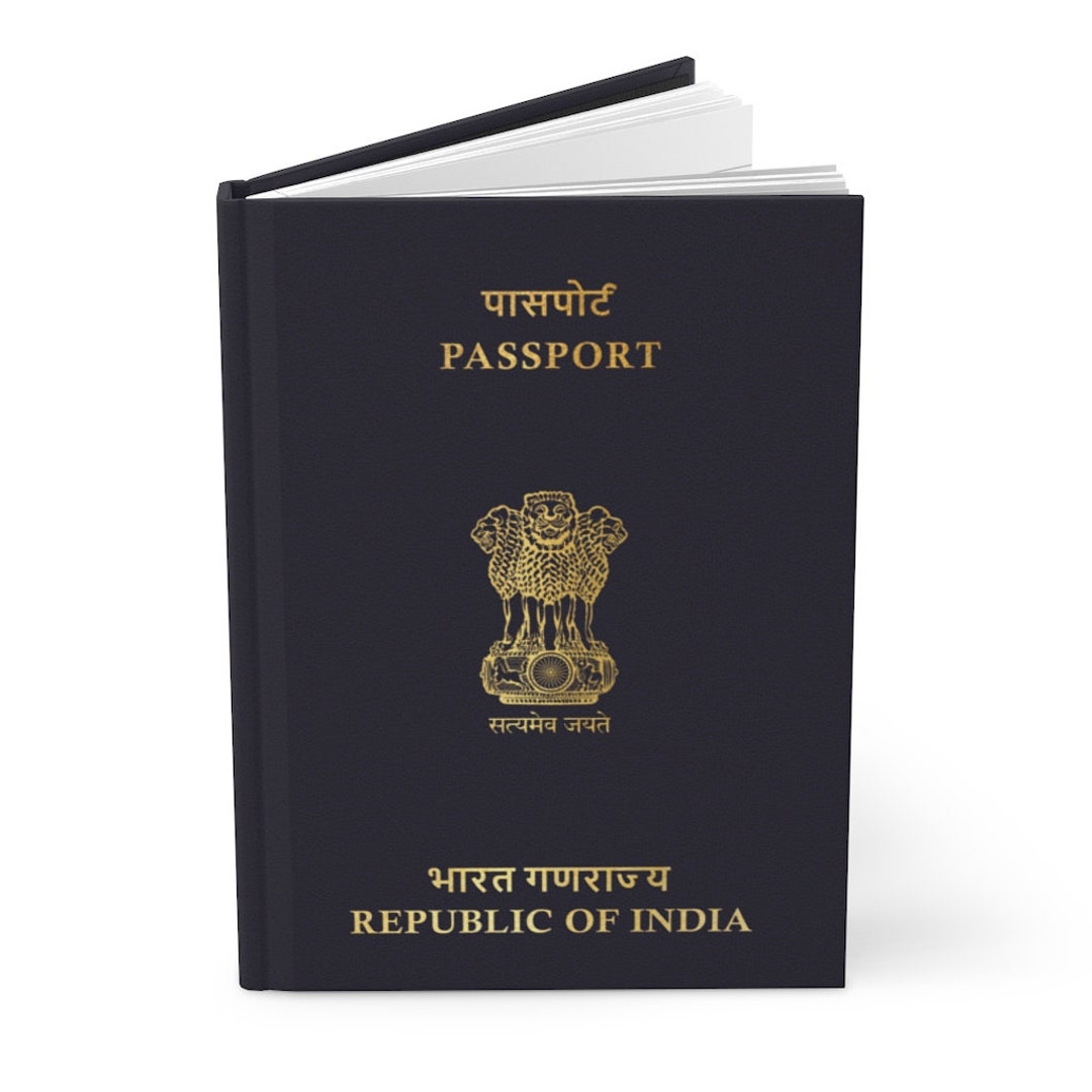 Indian Passport Hardcover Journal Notebook Best Gift for Citizens of
