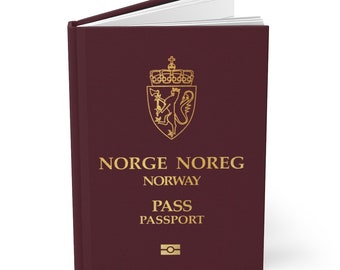 Taccuino con copertina rigida per passaporto norvegese Il miglior regalo per i cittadini norvegesi