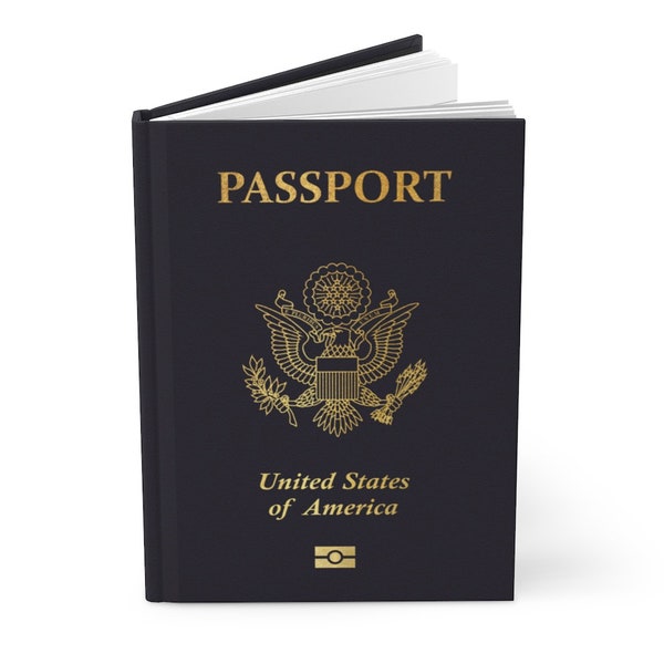 USA Passport Hardcover Journal Notebook Best Gift for US Citizens and Permanent Residents