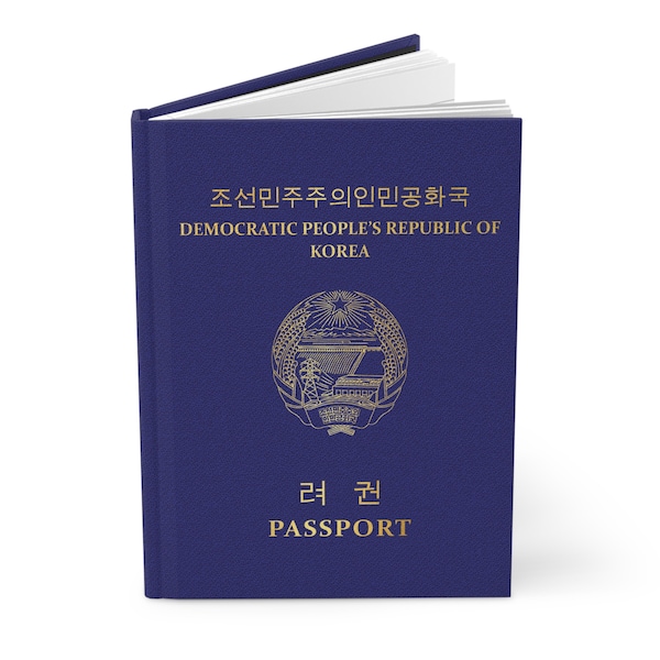 North Korea Passport Hardcover Journal Notebook Best Souvenir from North Korea, Democratic People's Republic of Korea Passport
