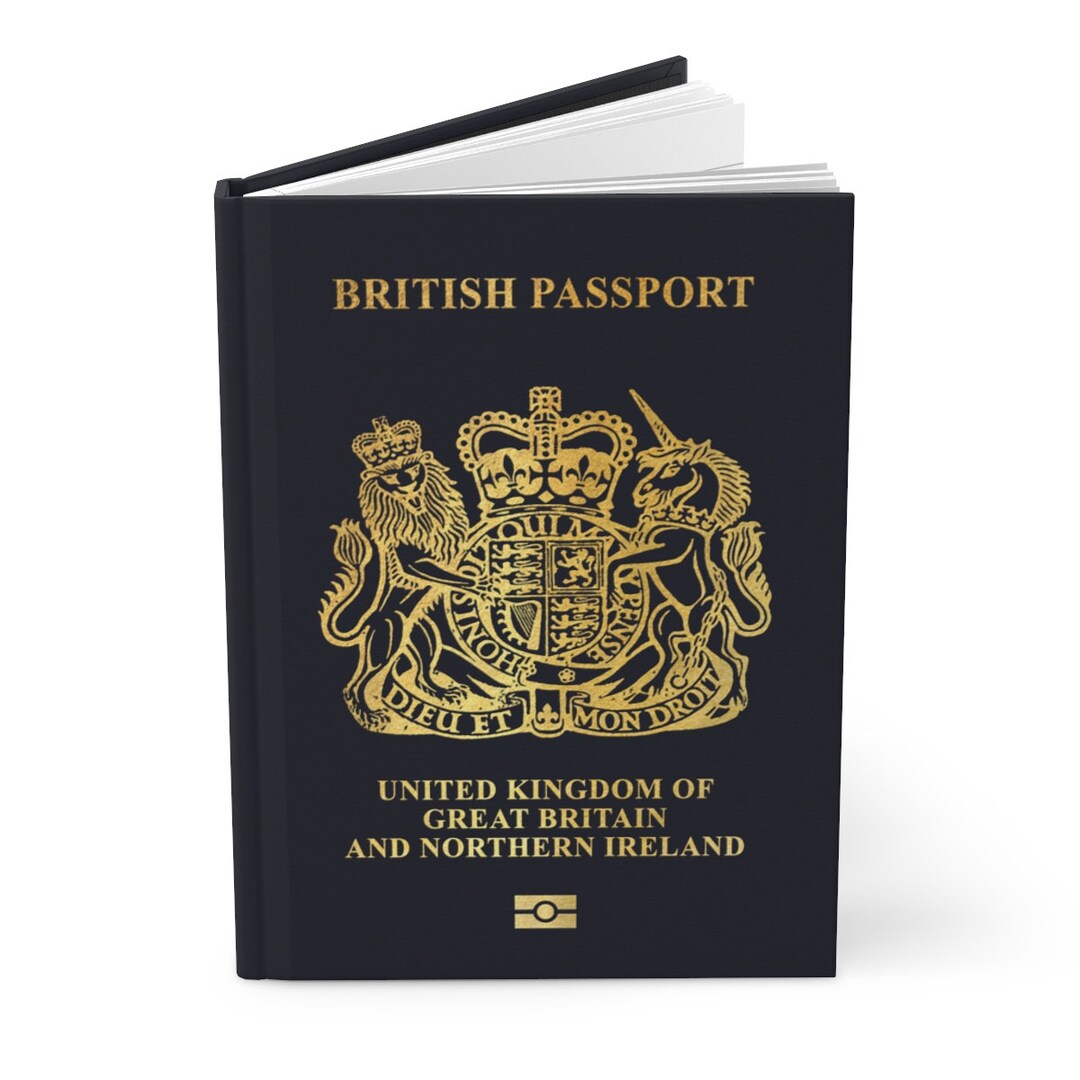 New British Passport Hardcover Journal Notebook Best Gift for United