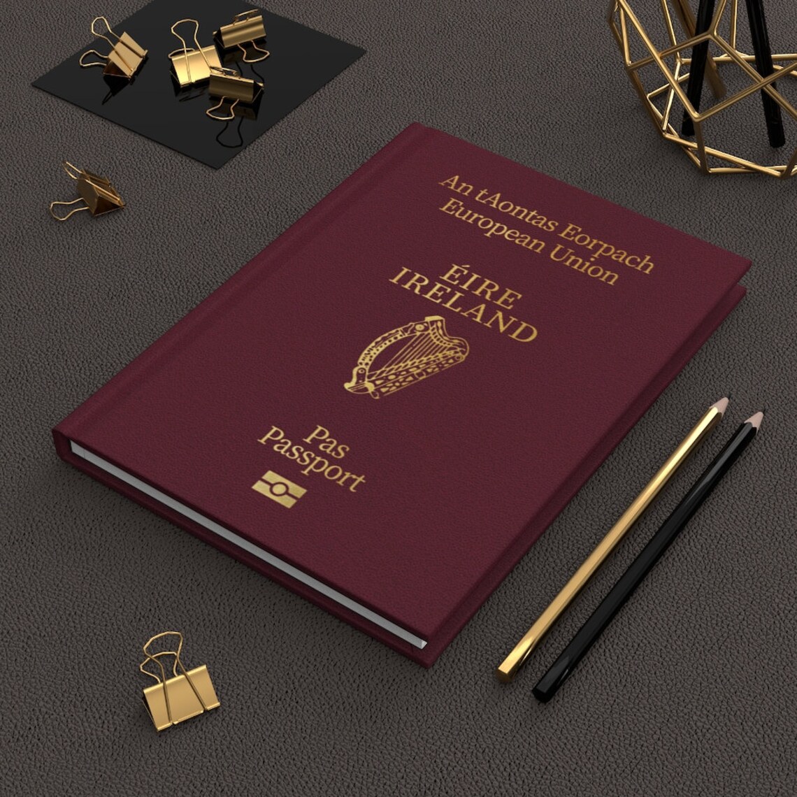 Irish Passport Hardcover Journal Notebook Best Gift for Etsy Australia
