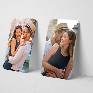 Personalisierte Geldbörse Metall Fotografie | 2"x3,5" | Doppelseitig |