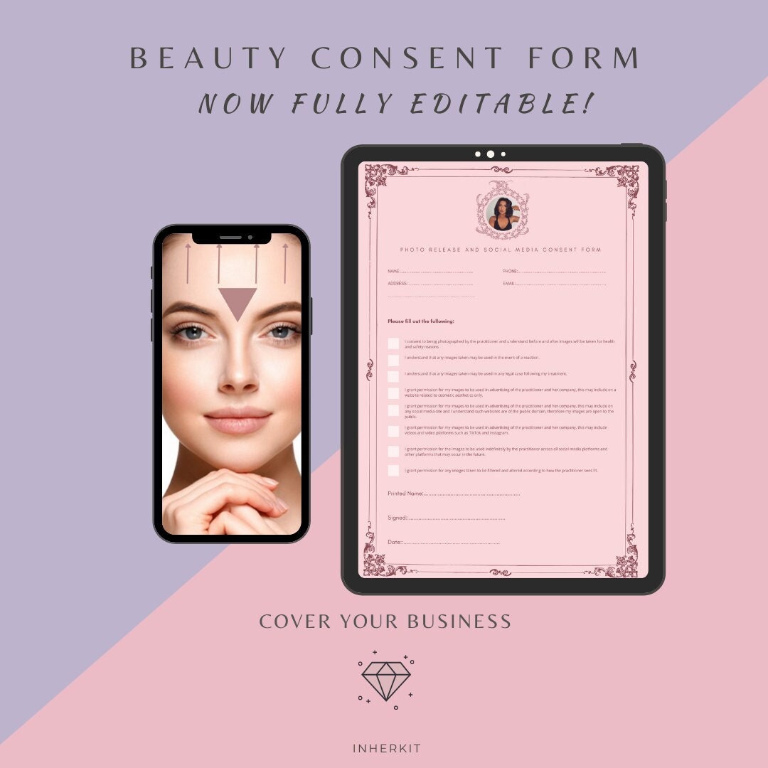 Editable Lip Fillers Consultation Form Beauty Consent Form - Etsy