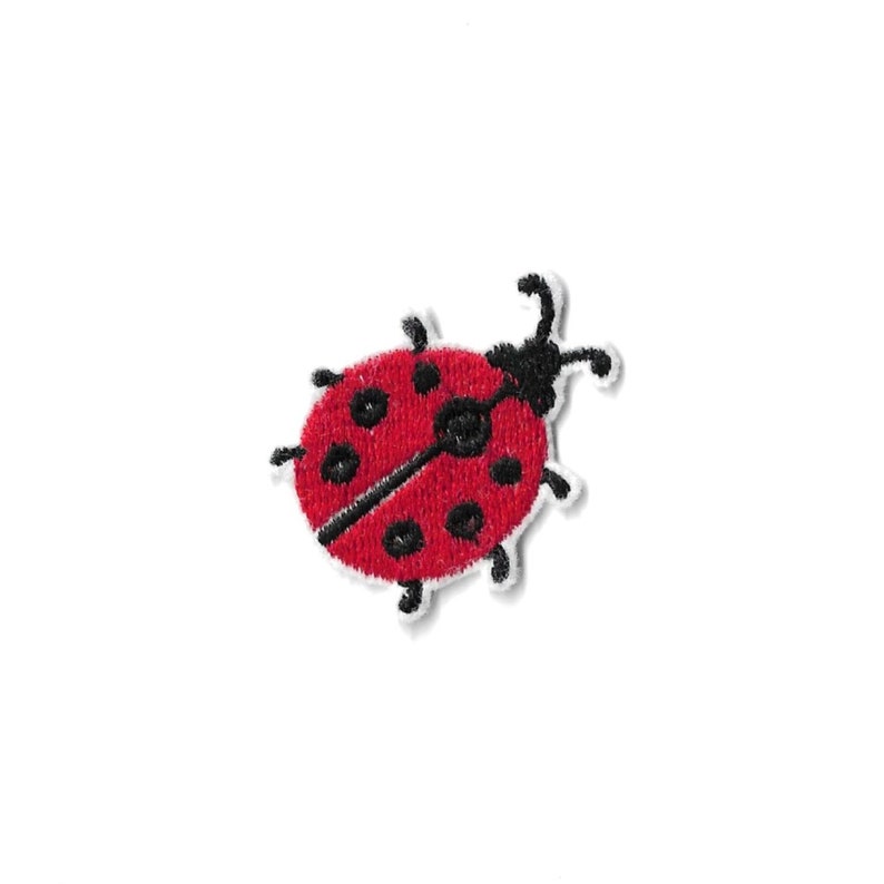 Ecusson thermocollant patch thermocollant applique coccinelle rouge image 1