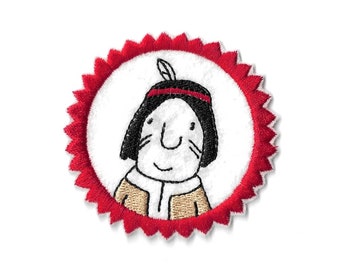Parche termoadhesivo de niño indio – lindo parche bordado – parche de personaje bohemio – personalización de ropa y bolsos
