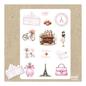 12 Stickers Stad Parijs Eiffeltoren Stickers - Personaliseer je Bullet Journal, je dagboek en je objecten met stijl!