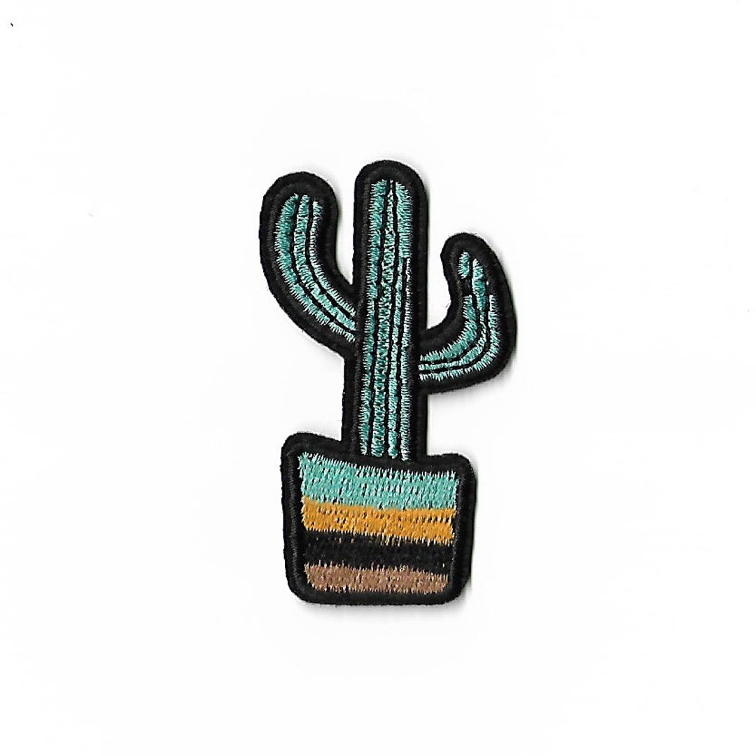 Patch cactus smiley thermocollant coutures - Un grand marché