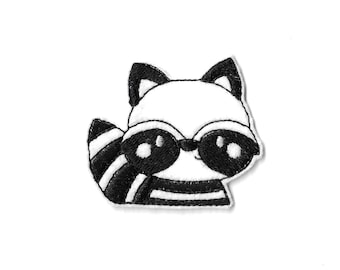 Ecusson patch thermocollant panda roux mignon.