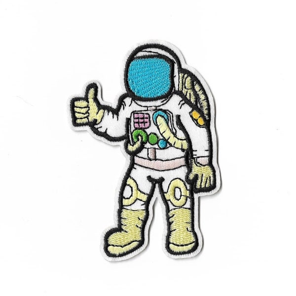 Thermo-adhesive patch Thermo-adhesive patch applies astronaut cosmonaut