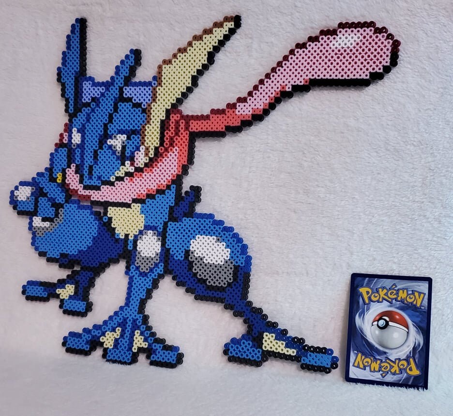 Pokemon Greninja Perler 13 Inches Tall 15 Inches Wide Etsy New Zealand