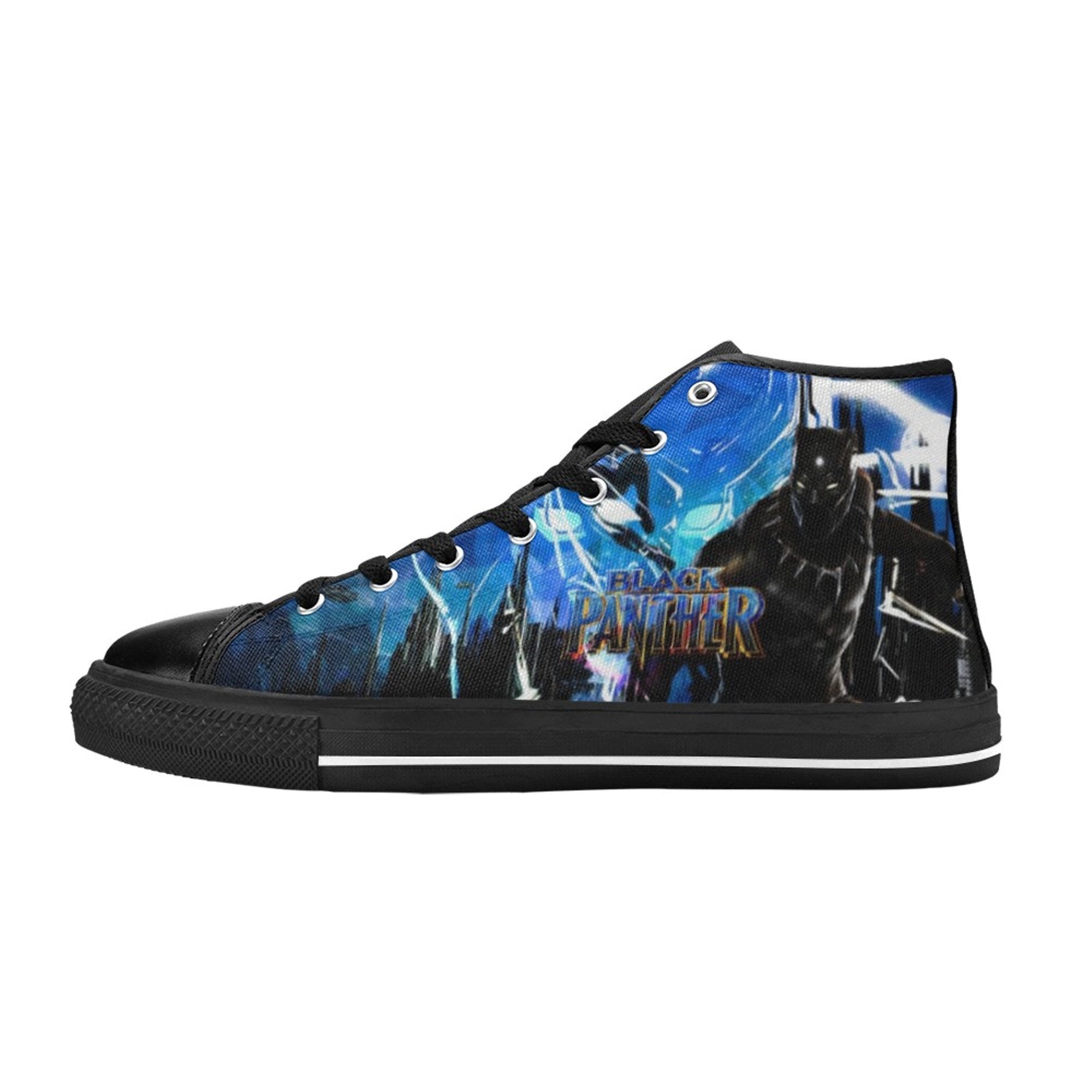 The Black Panther Wakanda Forever themed custom shoes sneakers for fan adults kids women men